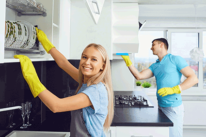 Moins de produits de nettoyage